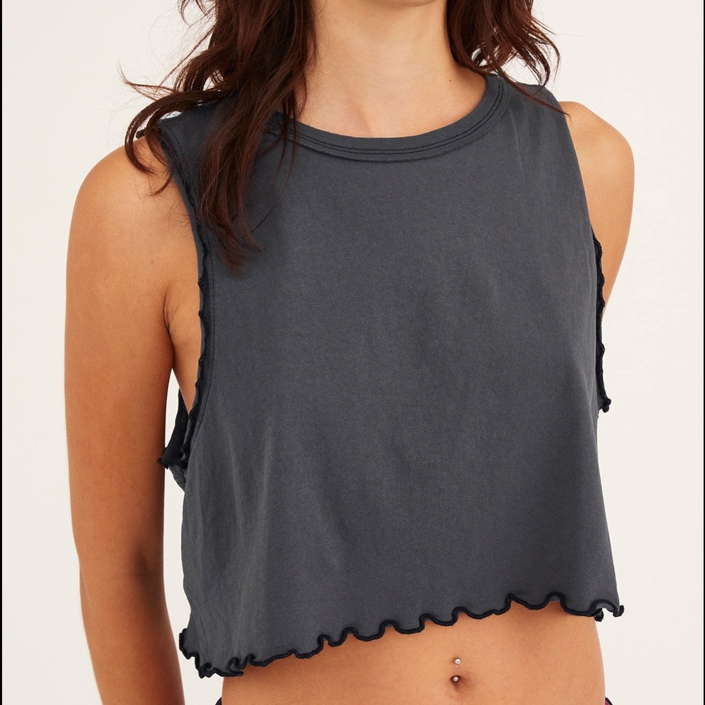 UO Layla Lettuce-Edge Muscle Tank